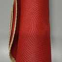 Noctiflorous Round Placemats Set of 8, 15 Inch Braided Hand Woven Table Mats, Heat Resistant Non-Slip Wipeable Thin Edge Place Mats for Kitchen Dining Indoor Outdoor Use(Red, 8)