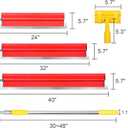 Drywall Skimming Blade Set with 30" - 48" Extension Handle 10in/24in/32in Stainless Steel Skimming Blades for Wall Surface Smoothing Ideal for Drywall Plaste Wallboard Repair Joint