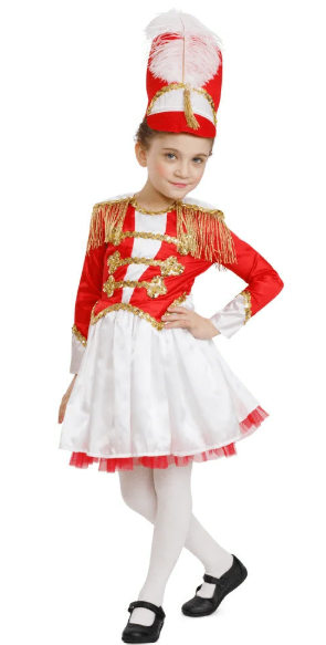 Dress Up America Drum Majorette Costume for Girls - Marching Band Uniform for Kids, Size 4-6