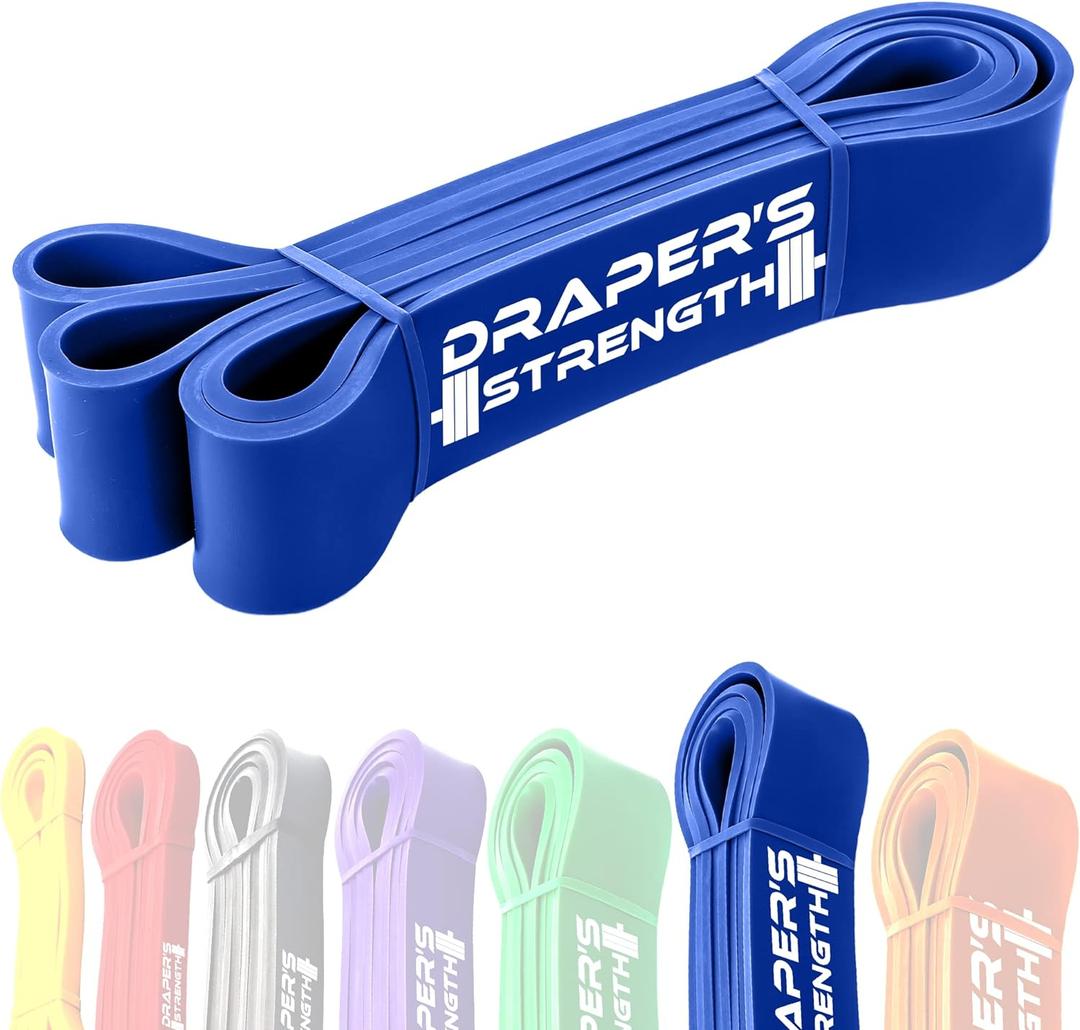 Draper's Strength Heavy Duty Resistance Stretch Loop Bands for Powerlifting Workout Exercise and Assisted Pull Ups (#06 Blue)