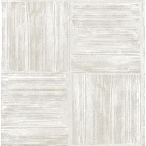 RoomMates Beige Dimensional Square Plaster Peel and Stick Wallpaper, RMK12680PLW