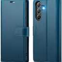 FLIPALM Wallet Case for Samsung Galaxy A15 5G, RFID Blocking Credit Card Holder, PU Leather Folio Flip Kickstand Protective Shockproof Cover for Galaxy A15 (Blue)