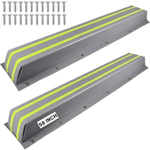 Dock Bumpers 36 Inch/48 Inch/58 Inch/72 Inch, Boat Dock Bumpers with Upgrade Reflective Strip and Stainless Steel Screws, Dock Fenders Bumper Guards Marine Grade (Black/White/Gray) -1 Pack 2 Pack