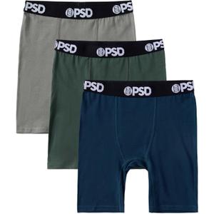 PSD Underwear Youth Boys Boxer Brief - Various Print Comfortable Active Underwear for Boys, Kids Boys Underwear Packs (Medium, Night 3-pack)