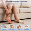 KTSAY 2 Pairs Metatarsal Pads with Gel Pad for Women and Men, Foot Pads for Ball Pain Relief, Morton's Neuroma, Metatarsalgia Support(Beige,Medium)