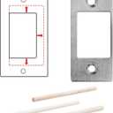 Deadbolt Restorer Strike Plate, Fix Dead Bolt Misalignment/Sticking/Jamming, Large Hole and Narrow Edge Frame Striker for Door Latch (1, Silver)