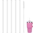 Replacement Straws Compatible With Stanley 20oz Quencher H2.0 Tumbler with Handle Tumbler, with 1 Brush (6 Pack for 20oz)