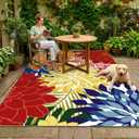 ZonLi 9x12 Outdoor Rug Waterproof, Indoor Outdoor Patio Carpet