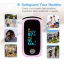 Pulse Oximeter with Respiration, Rechargeable Fingertip Pulse Oximeter Blood Oxygen Monitor with Pulse Readings, Portable O2 Saturation Monitor for Sports and Travel, Pink Pulse Oximeter for Daily Wellness