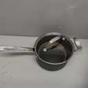 All-Clad Essentials Hard Anodized Nonstick Sauce Pan Set 4 Piece, 2.5, 4 Quart Oven Broiler Safe 500F Pots and Pans, Cookware Black