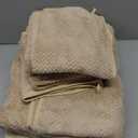 REDKISS 6-Piece Bath Towel Set - 2 Washcloths, 2 Hand Towels, 2 Bath Towels | Ultra-Fiber Coral Fleece, Super Absorbent, No Lint & No Fading | Perfect for Bathroom, Spa, Gym | Family & Adults-Camel