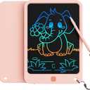LCD Writing Tablet 10 Inch, Toys for 3 4 5 6 7 8 9 10 Year Old Boys Girls, Colorful Doodle Board Drawing Tablet, Gift for Boys Toddlers Age 3-12 Years, Memo Board, Drawing Pads with Lanyard, Set Of Two (Pink)