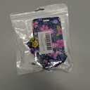 ID Badge Holder with Retractable and Detachable Lanyard, Cute Badge Reel Breakaway Lanyard with Carabiner Clip for Women, Teachers, Nurses, Students, Perfect Work and Office(Flower Purple)