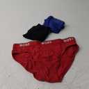 BOSS Men's Stretch Cotton 3 Pack Briefs (Medium, Red/Navy/Black)