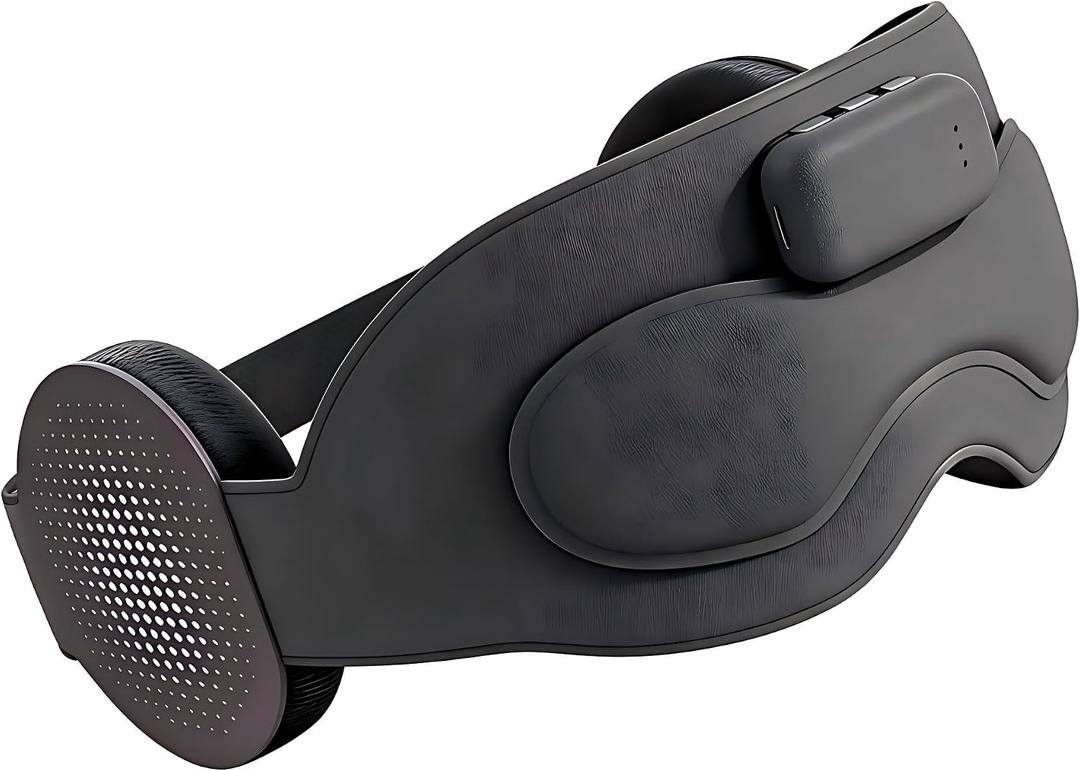Sleep Mask with Headphones AI Smart Sleep Aid Machine with Sleep Monitoring APP Control White Noise & Meditation Wholesale Music 3D Breathable Eye Mask for Travel Home Office Naps