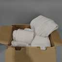 MIULEE Pinch Pleated Thick Linen Curtains 96 Inches 4 Panels Set Ivory Cream Back Tab Memory Trained Pinch Pleat Semi Sheer Light Filtering Privacy Curtains Window Drapes for Living Room Bedroom Birch