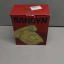 Sangyn Vintage Rotary Phone 1960s Retro Landline Telephone Old Fashioned Corded Phones with Mechanical Ringer for Home Office Desk, White