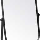 LONGSHENG - SINCE 2001 - Black Table Portable Makeup Mirror for Bedroom & Desk, 11 Inch Large Mirror for Home & Bathroom