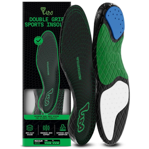 LUX Dual Grip Sports Insoles with GripArray - Easily Trimmed to Fit Any Foot Shape - Shock Absorbing Athletic Performance Sport Insoles - Shoe Inserts for Women & Men's Soccer, Running, Basketball, Medium (Men 8-9,5 / WM 9,5-11)