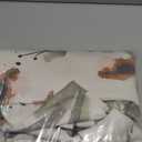 Vintage Floral Blackout Curtains for Bedroom 96 inches Long Patterned Ink Painting Stylized Leaf Window Drapes for Living Room 2 Panels