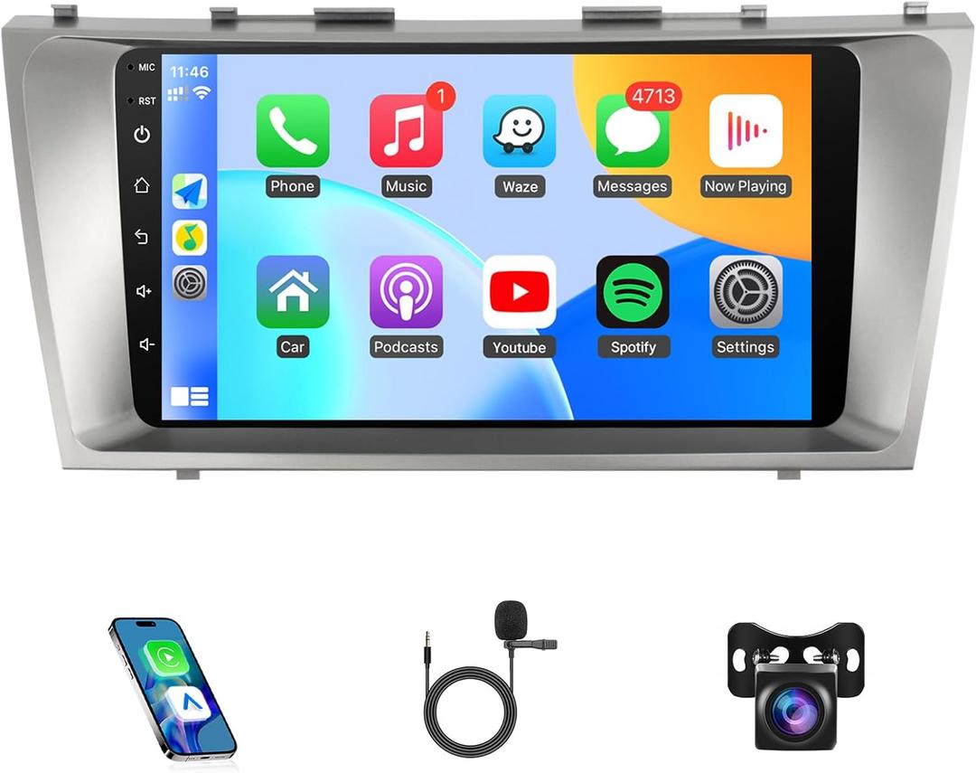 Naifay Android Car Stereo Radio for Toyota Camry (Fit-J.B.L Version) 2006 2007 2008 2009 2010 2011, 9inch IPS Touch Screen for Camry Car Stereo with Carplay Android Auto/Bluetooth/GPS/WiFi/MIC+Canbus