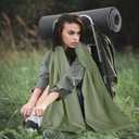 Tian qing Microfiber Travel Towel Set, 2 Piece, Quick Dry Camping Towel, Lightweight,Fast Drying Soft Towel for Beach,Backpacking Hiking Gym Yoga Swimming (Army Green, Medium)