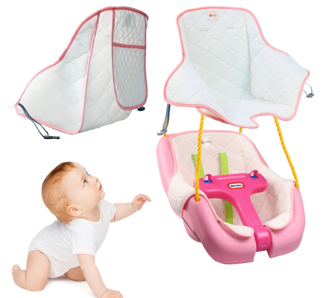 Outdoor Toddler Swing CushionSuitable for Little Tikes Toddler Swing Cushion Breathable and Soft with Air Mesh (Pink)