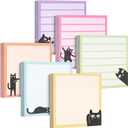 Mr. Pen- Sticky Notes, 3" x 3", 6 Pads, 480 Sheets, Black Cat Sticky Notes, Cat Notepad, Sticky Note Set