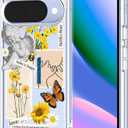 MOSNOVO Case for Google Pixel 10 & Pixel 10 Pro, [Buffertech 6.6ft Military-Grade Drop Protection] [Anti Peel Off Tech] Clear TPU Bumper Phone Case Cover Design - Vintage Collage Art