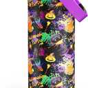 ENCOOL Insulated Water Bottle with Straw Stainless Steel Water Bottle, Leak-Proof, BPA-Free, Double Wall Vacuum Keeps Cold for 24 Hours for Sports, Travel, School (26 oz, Ghost Party)