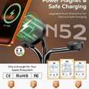 45W 5 in 1 Magnetic Charging Station for Apple Multiple Devices, Dual Phone & Apple Watch Charger Stand, Fast Wireless Charger for MagSafe Charger for iPhone 17-12 Series, for Apple Watch & AirPods