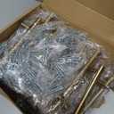 Haliwu 30 Pack Cabinet Handles Brass Gold Cabinet Pulls 3-1/2 Inch Hole Center Drawer Pulls Modern Bar Dresser Handles for Bathroom Kitchen Bedroom