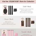 2 x YOSHUYUKI Classic Heatless Curls Overnight Rods No Heat Hair Curlers to Sleep Jumbo Foam Large Hair Rollers for Long Short Hair Heatless Curling Rod Set Styling Tools with Satin Scarf Brown