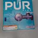 PUR Plus Horizontal Faucet Mount Filtration System with 3-in-1 Lead Reducing Filter, Water Filter for Sink, Lasts 100 Gallons, Compatible with Sinks with External Aerators, Metallic Grey (One Size)
