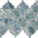 5 Sheets Arabesque Porcelain Tile for Kitchen Backsplash