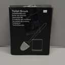 Sellemer Toilet Brush and Holder Set - Flexible Toilet Bowl Brush Head with Silicone Bristles, Compact Size for Storage and Organization, Ventilation Slots Base (1 Pack, Silver)