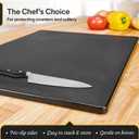 Thirteen Chefs Large 18 x 12 Black Plastic Cutting Board - 1/2" Thick HDPE for Restaurants and Professional Kitchens, NSF