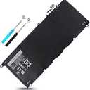 Wymisnit XPS 13 9350 9343 JD25G 90V7W JHXPY Battery for DELL XPS13 13-9350 13-9343 P54G P54G001 P54G002 0JHXPY RWT1R 5K9CP JHXPY53 0N7T6 DIN02 090V7W 05K9CP 0DRRP 0RWT1R RWT1R43 7.6V 56WH