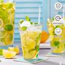 Hoolerry 2000 Pcs Plastic Straws Disposable Individually Wrapped Drinking Straight Long Straws, 0.24" Wide, for Hot and Cold Beverages (8 Inch)