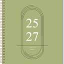 2026-2027 Monthly Planner, Jan 2026-June 2027, A4 (8.5" x 11"), 2 Year Monthly Planner, 24 month Calendar, Simple Calendar Planner Notebook Cardboard Cover, Suitable for Schools & Offices, Green