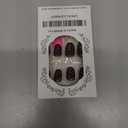 Brown Press on Nails Polka Dots Fake Nails Short Oval Fall Winter Nails Press ons with Design Full Cover Stick on Nails for Women Manicure,Reusable | Artificial | Nail Sticky Tabs | Easy Apply | 24Pcs (Style-38)