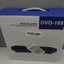 DVD Player Region Free DVD Players for TV, 1080P Upscaling, USB Input, HDMI RCA Cable Included, Breakpoint Memory, Built-in PAL NTSC, DVD CD Player for Home Plays Multi-Format (Model-168 Non-Blu-ray) (Black)