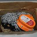 Chain Hoist 1/2 Ton (1100Lbs) Capacity 10FT, Manual Hand Lift Chain Block Hoist with 2 Heavy Duty Hooks, Industrial Grade Structures, Hand Chain Hoist for Garages Automotive Machinery