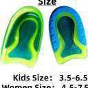 1 Pair Kids Heel Cups for Heel Pain Sport Shock Absorbing Gel Heel Inserts for Kid's with Sensitive Heels, Heel Spurs, Plantar Fasciitis, or Ankle Pain (Kid's Size 3.5-6.5 / Women 4.5-7.5)