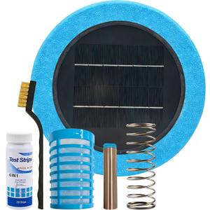 Solar Pool Ionizer - Floating Ionizer Cleaner Up to 40,000 Gallons, Large Solar Panel & Durable Copper Anode, Ideal for Pools, Spas, and More