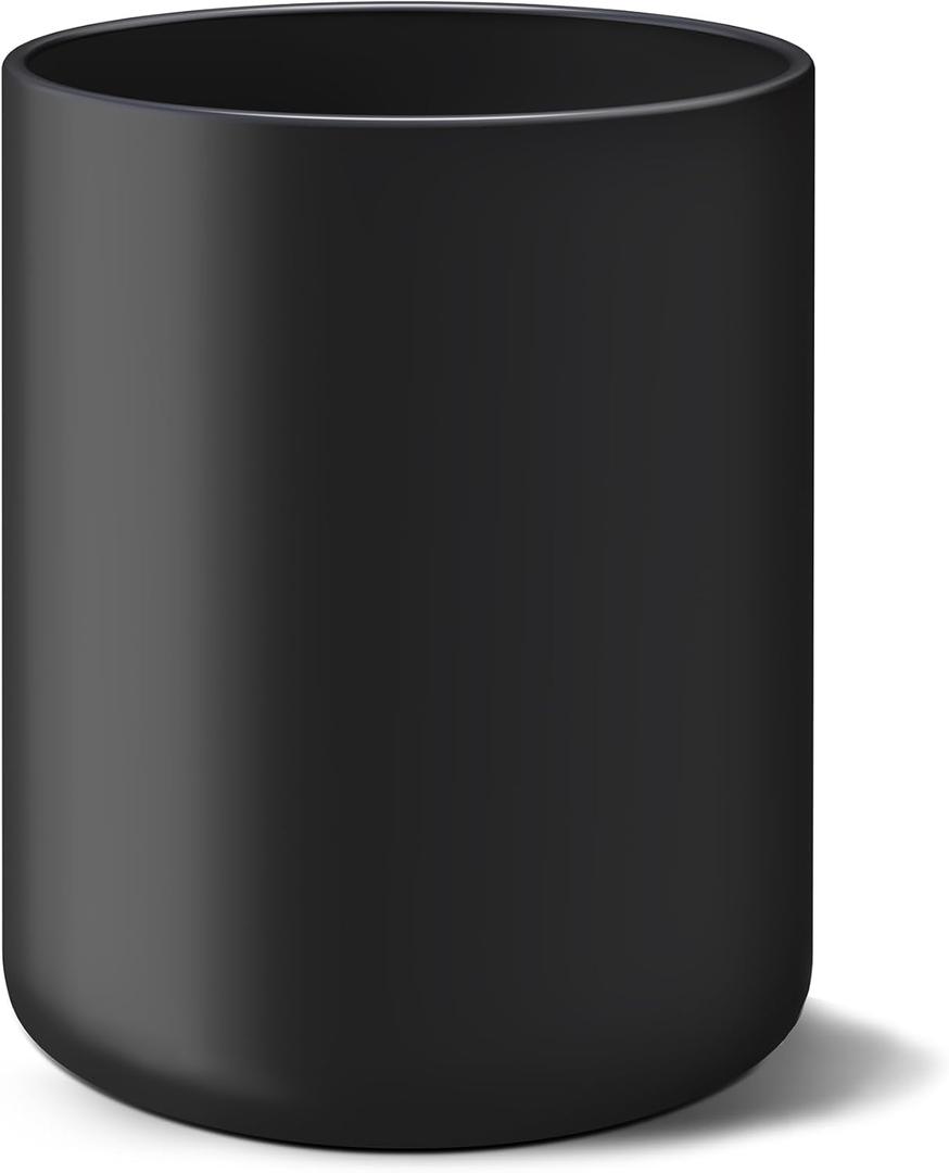 demany Black Utensil Holder for Kitchen Countertop Easy to Clean, Matte Ceramic Cooking Utensil Crock for Counter, Spatula Holder for Farmhouse Dcor 4.66.5 INCH