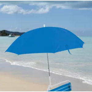Outdoor Beach Umbrella with ANCHORXHeavy Duty High Wind Stability Sand Anchor and Carrying Bag, Portable Beach Umbrella with Anchor, Blue