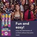 No Mess Streamer Confetti Cannon Party Poppers | 6 Pack | Multicolor Streamers | Glitter Bomb Confetti Shooters | Decoration for Birthday, Wedding | Launches 25 ft | 12 inch | TUR Party Supplies