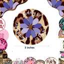 Harloon 120 Pcs Freshie Cardstock Cutouts 3 Inch Round Cutouts Colorful Bulletin Board Decorations Table Dots for DIY Crafting Retailers Supermarkets School Events Gifts(Groovy Style)