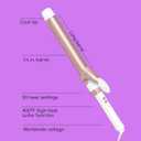 Conair Double Ceramic 1 -Inch Long Barrel Curling Iron, 1-Inch Barrel Creates Loose Curls, Hair Curler for Use on Medium & Long Hair, White/Rose Gold